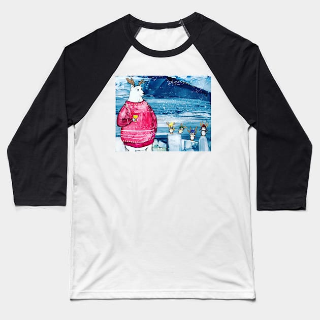 Christmas on ice. Baseball T-Shirt by atep